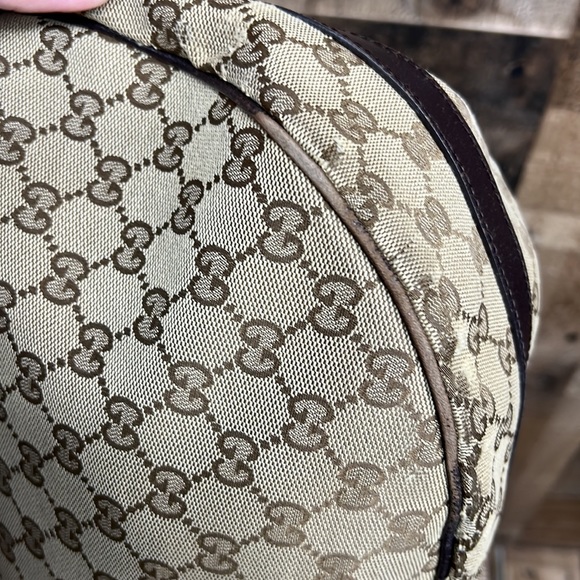 Vintage Gucci Canvas Hobo Bag Purse - Picture 9 of 16